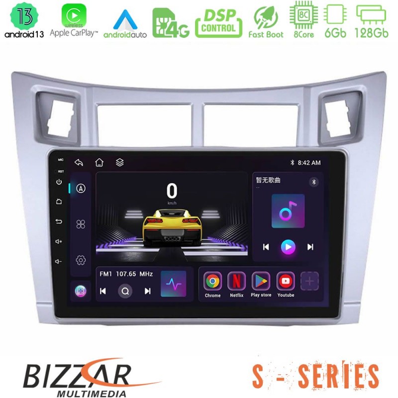 Bizzar S Series Toyota Yaris 8core Android13 6+128GB Navigation Multimedia Tablet 9