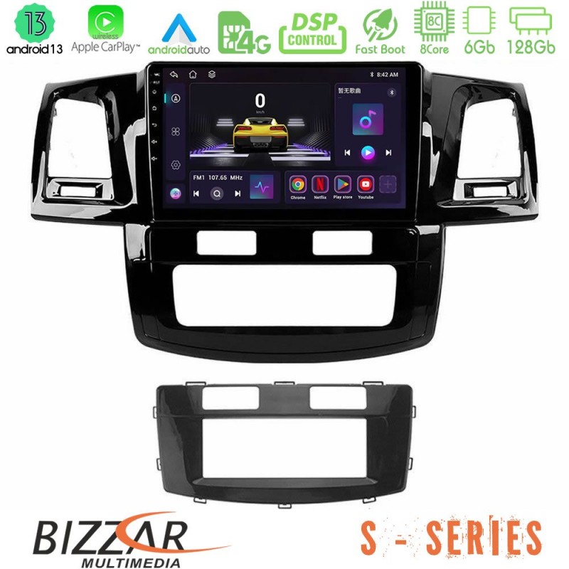 Bizzar S Series Toyota Hilux 2007-2011 8core Android13 6+128GB Navigation Multimedia Tablet 9