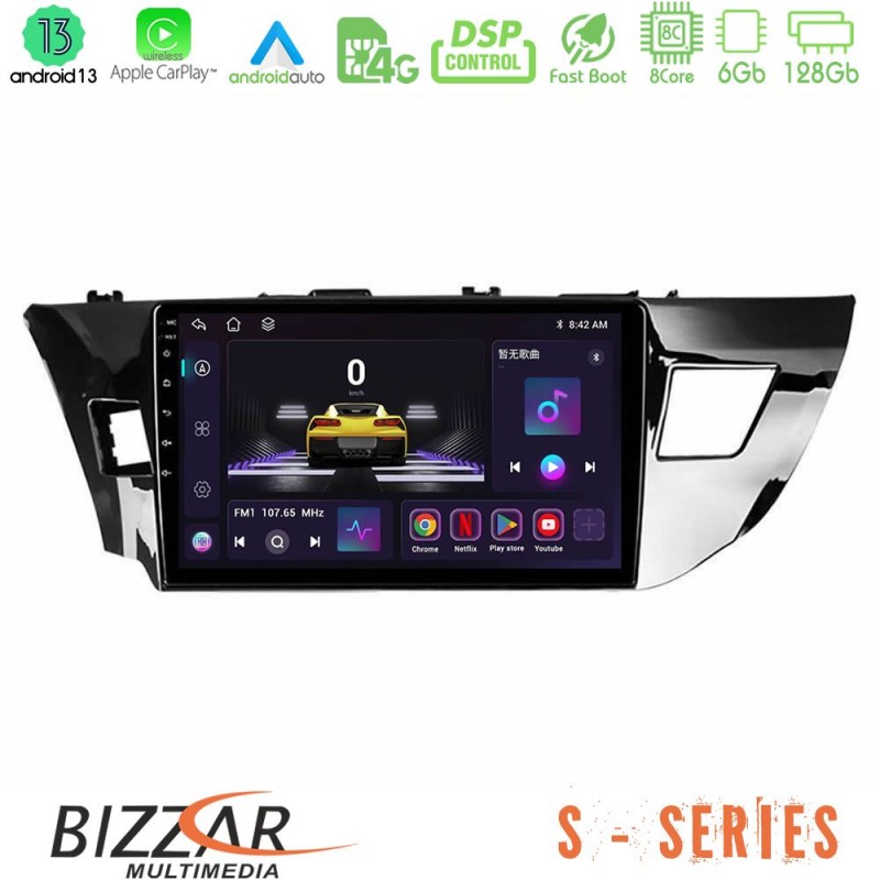 Bizzar S Series Toyota Corolla 2014-2016 8core Android13 6+128GB Navigation Multimedia Tablet 10