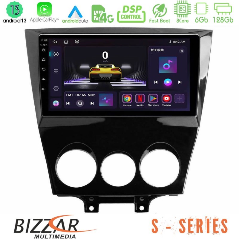 Bizzar S Series Mazda RX8 2008-2012 8Core Android13 6+128GB Navigation Multimedia Tablet 9