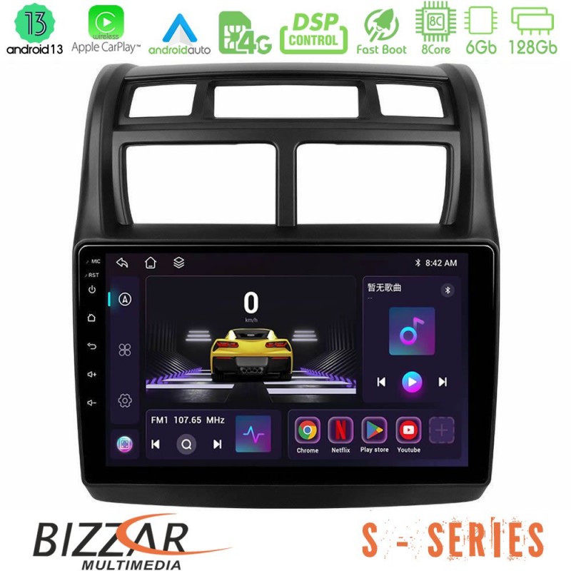 Bizzar S Series Kia Sportage 2008-2011 8core Android13 6+128GB Navigation Multimedia Tablet 9