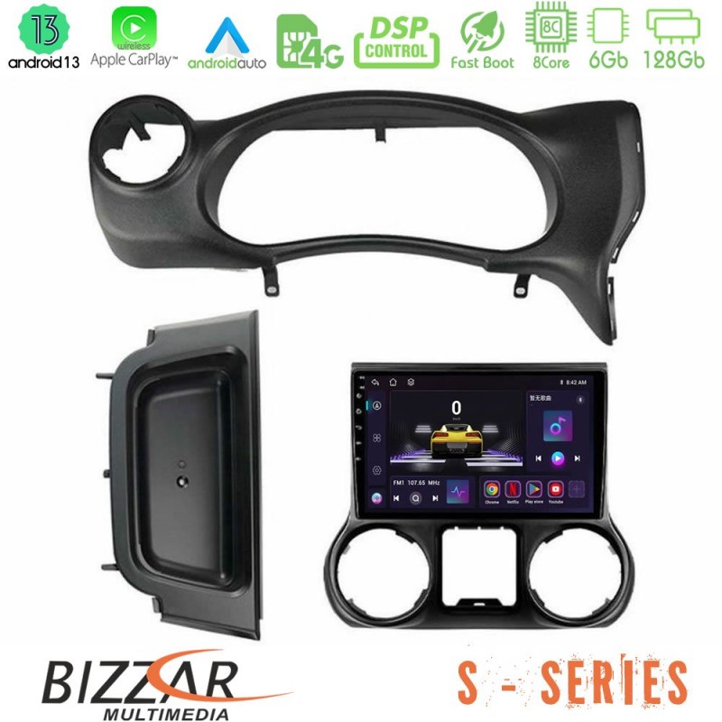 Bizzar S Series Jeep Wrangler 2014-2017 8Core Android13 6+128GB Navigation Multimedia Tablet 10