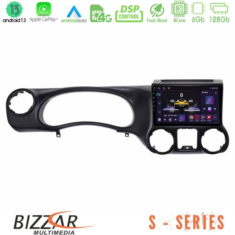 Bizzar S Series Jeep Wrangler 2011-2014 8Core Android13 6+128GB Navigation Multimedia Tablet 10