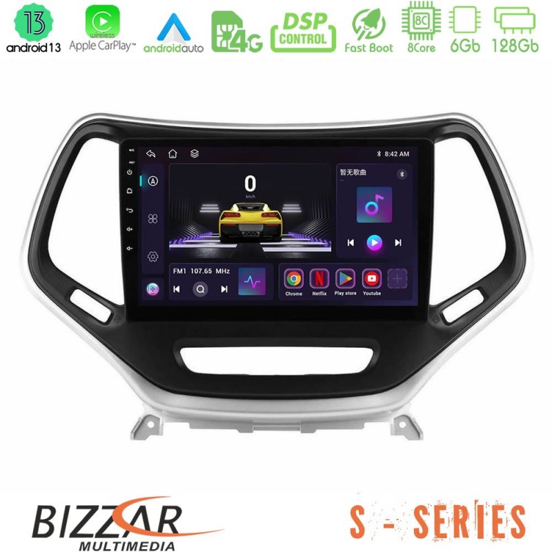 Bizzar S Series Jeep Cherokee 2014-2019 8core Android13 6+128GB Navigation Multimedia Tablet 9