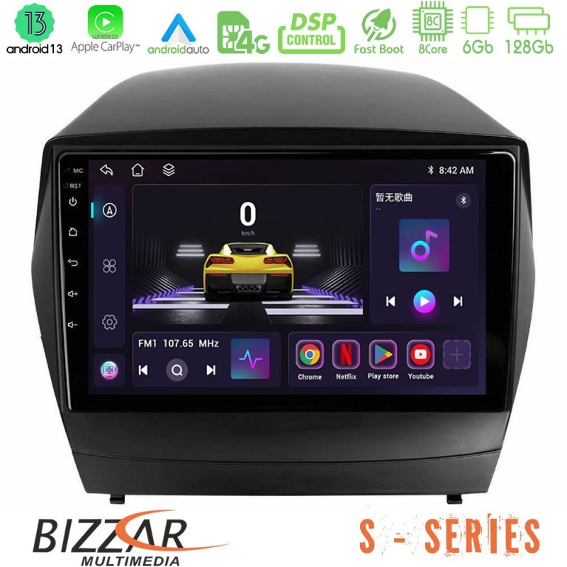 Bizzar S Series Hyundai IX35 Auto A/C 8core Android13 6+128GB Navigation Multimedia Tablet 10