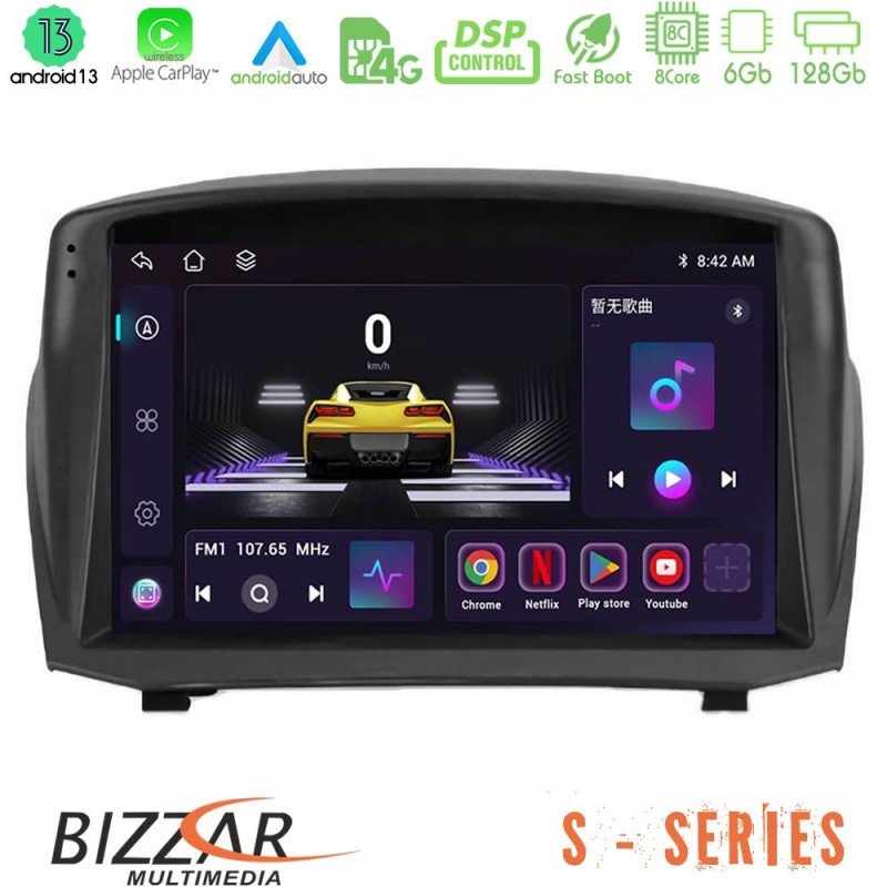 Bizzar S Series Ford Fiesta 2008-2016 8core Android13 6+128GB Navigation Multimedia Tablet 9