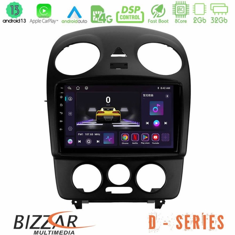 Bizzar D Series VW Beetle 8core Android13 2+32GB Navigation Multimedia Tablet 9