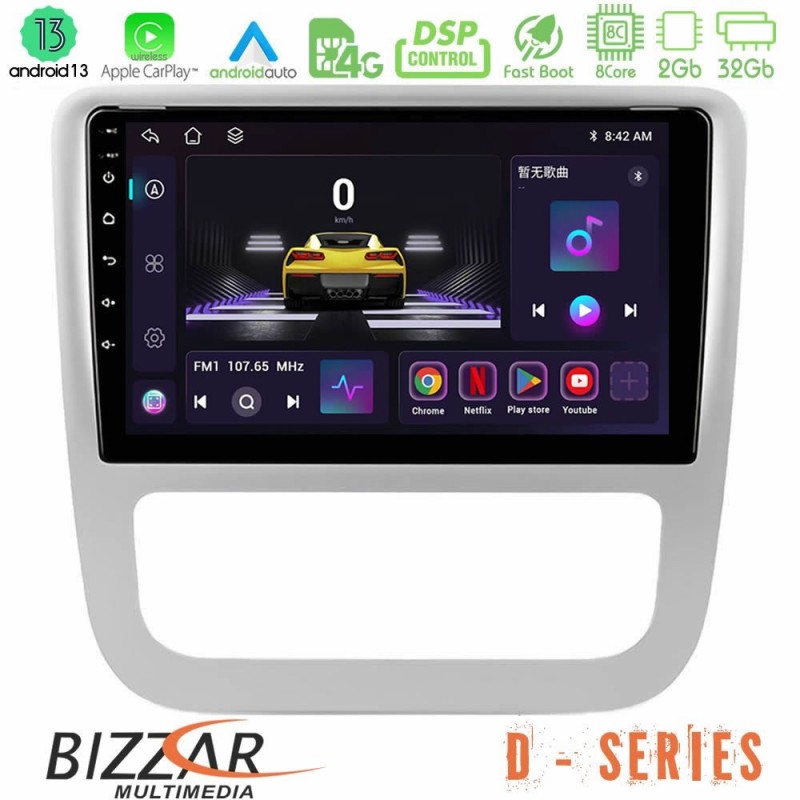 Bizzar D Series VW Scirocco 2008-2014 8Core Android13 2+32GB Navigation Multimedia Tablet 9