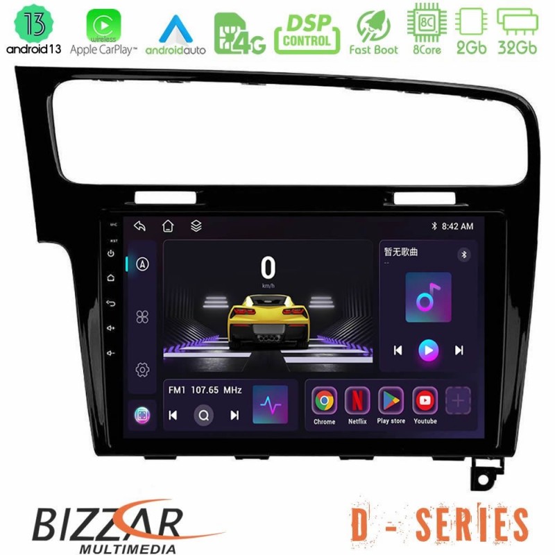 Bizzar D Series VW GOLF 7 8core Android13 2+32GB Navigation Multimedia Tablet 10