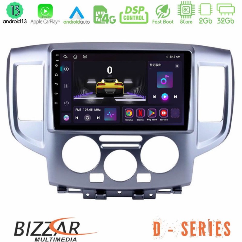 Bizzar D Series Nissan NV200 8core Android13 2+32GB Navigation Multimedia Tablet 9