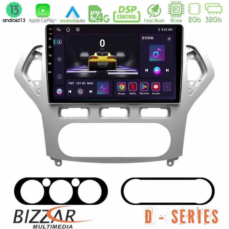 Bizzar D Series Ford Mondeo 2007-2010 AUTO A/C 8core Android13 2+32GB Navigation Multimedia Tablet 9