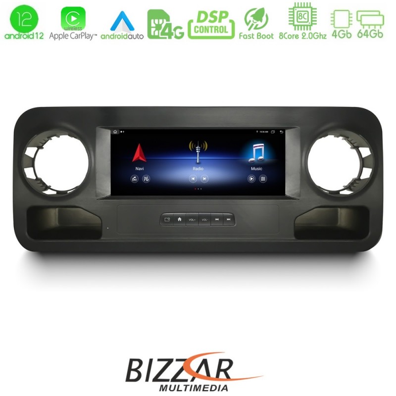 Bizzar OEM Mercedes Sprinter W907 8Core Android12 4+64GB Navigation Multimedia Tablet 10.25