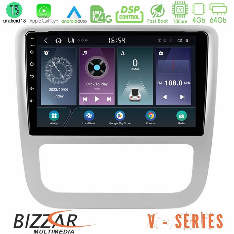 Bizzar V Series VW Scirocco 2008-2014 10core Android13 4+64GB Navigation Multimedia Tablet 9