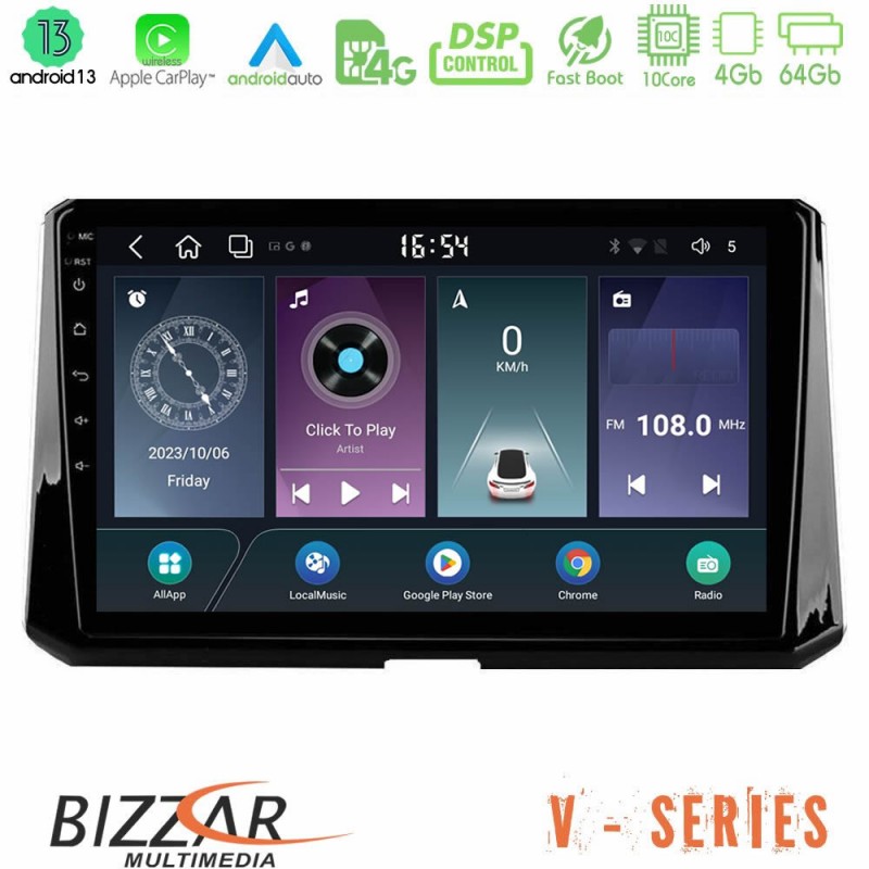 Bizzar V Series Toyota Corolla 2019-2022 10core Android13 4+64GB Navigation Multimedia Tablet 10