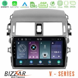 Bizzar V Series Toyota Corolla 2008-2010 10core Android13 4+64GB Navigation Multimedia Tablet 9