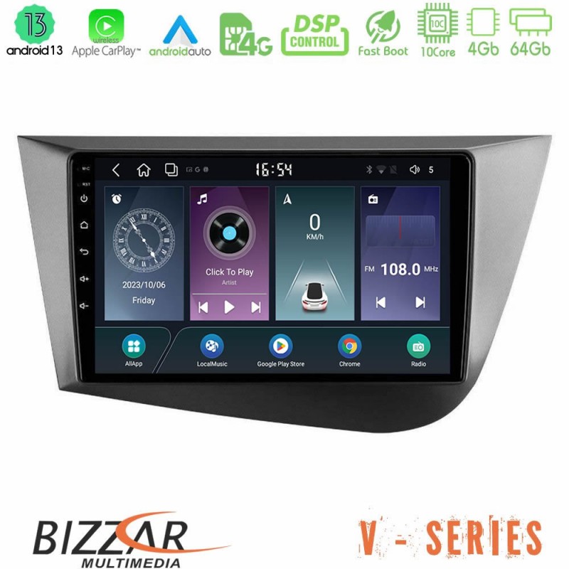 Bizzar V Series Seat Leon 10core Android13 4+64GB Navigation Multimedia Tablet 9