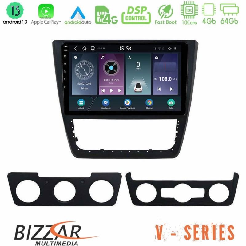 Bizzar V Series Skoda Yeti 2009-&gt; 10core Android13 4+64GB Navigation Multimedia Tablet 10