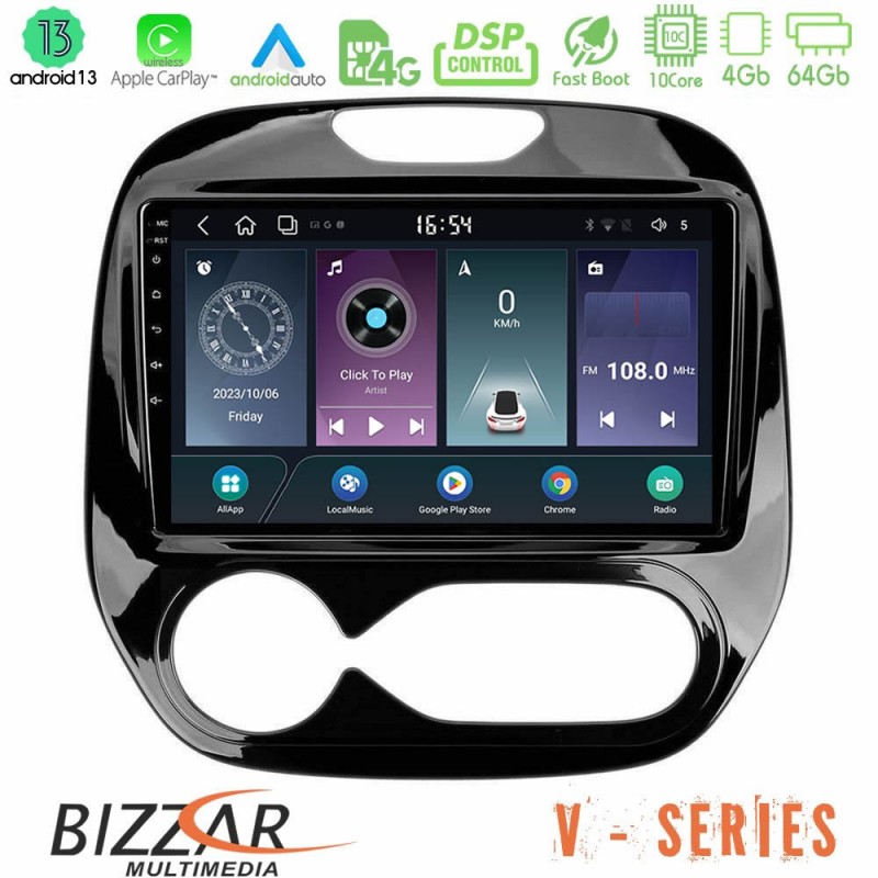 Bizzar V Series Renault Captur 2013-2019 (Auto AC) 10core Android13 4+64GB Navigation Multimedia Tablet 9