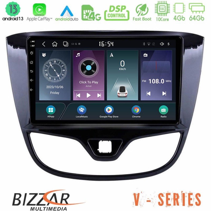 Bizzar V Series Opel Karl 2017-2019 10core Android13 4+64GB Navigation Multimedia Tablet 9