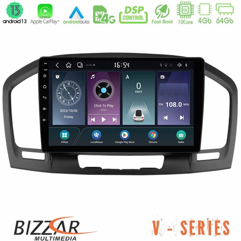 Bizzar V Series Opel Insignia 2008-2013 10core Android13 4+64GB Navigation Multimedia Tablet 9