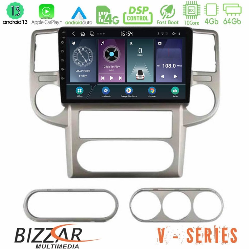 Bizzar V Series Nissan X-Trail 2003-2007 10core Android13 4+64GB Navigation Multimedia Tablet 10