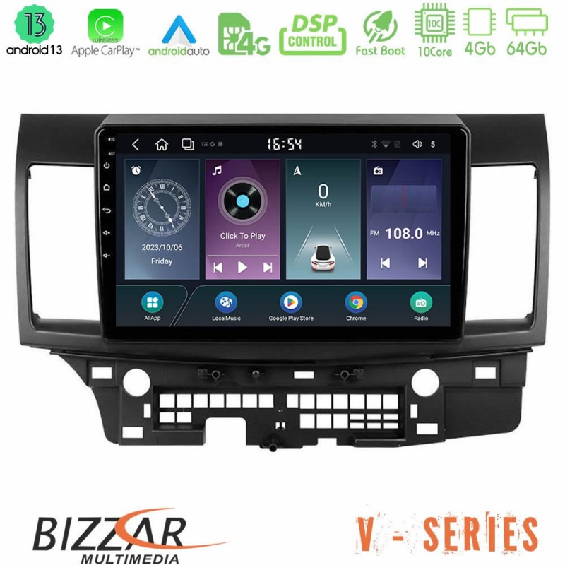 Bizzar V Series Mitsubishi Lancer 2008 – 2015 10core Android13 4+64GB Navigation Multimedia Tablet 10