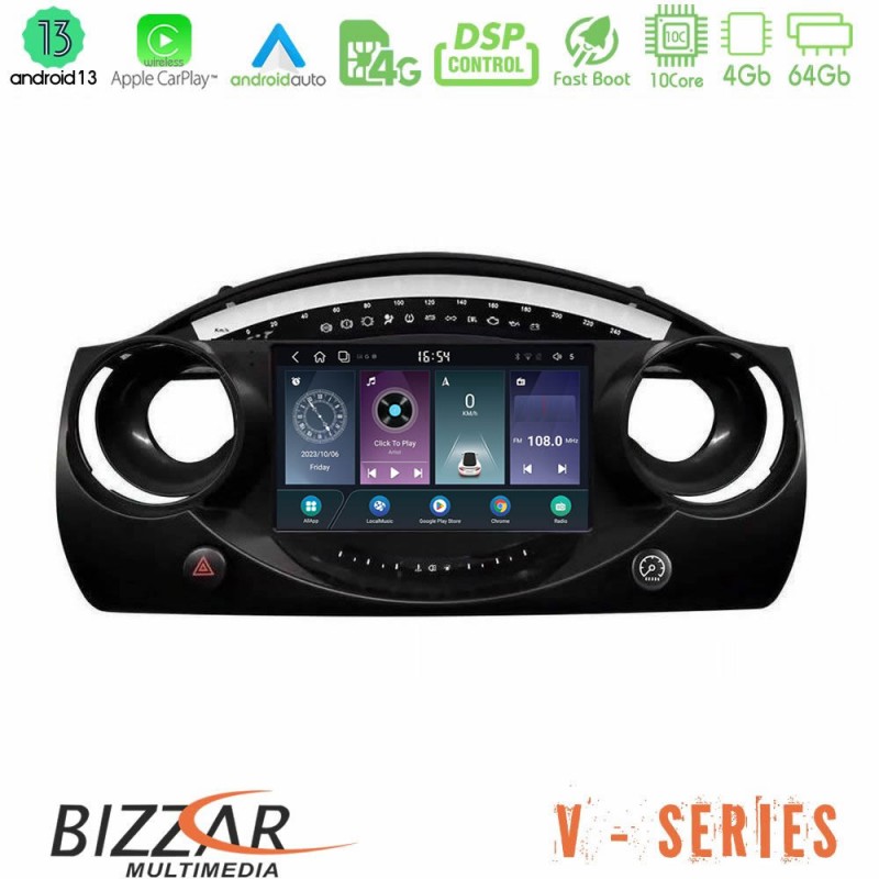 Bizzar V Series Mini Cooper R50 10core Android13 4+64GB Navigation Multimedia Tablet 9