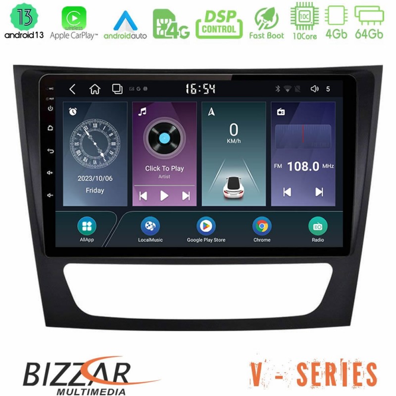 Bizzar V Series Mercedes E Class / CLS Class 10core Android13 4+64GB Navigation Multimedia Tablet 9