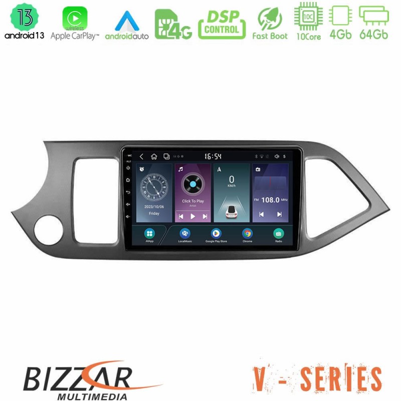 Bizzar V Series Kia Picanto 10core Android13 4+64GB Navigation Multimedia Tablet 9