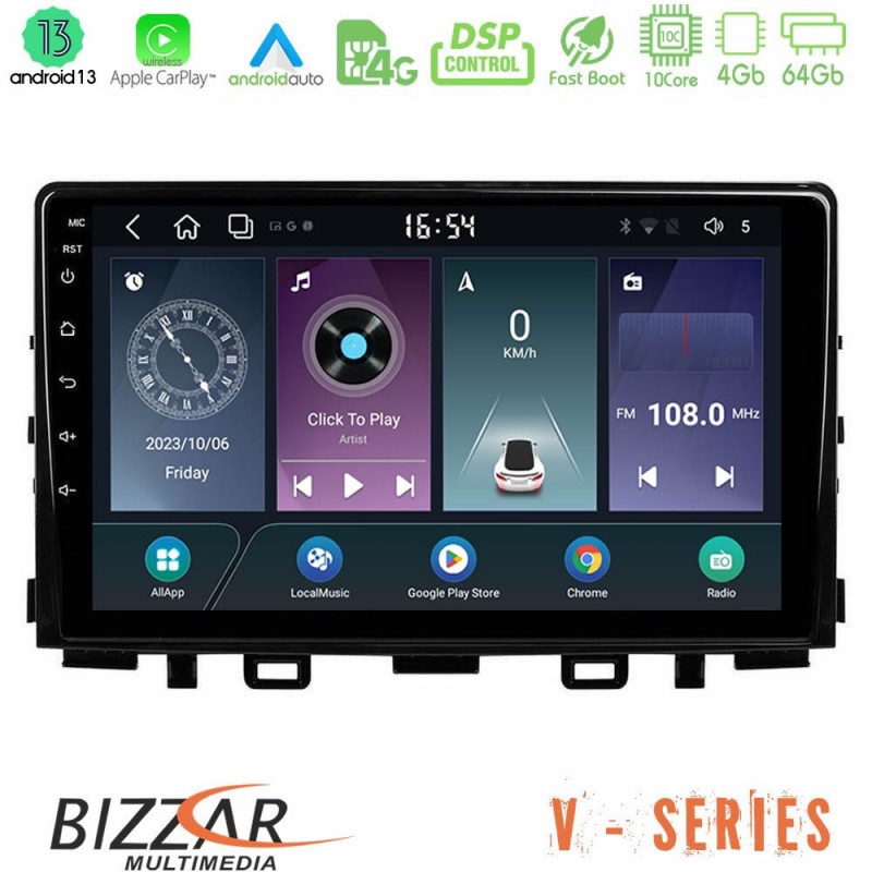 Bizzar V Series Kia Stonic 10core Android13 4+64GB Navigation Multimedia Tablet 9