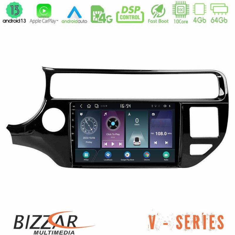 Bizzar V Series Kia Rio 2015-2017 10core Android13 4+64GB Navigation Multimedia Tablet 9