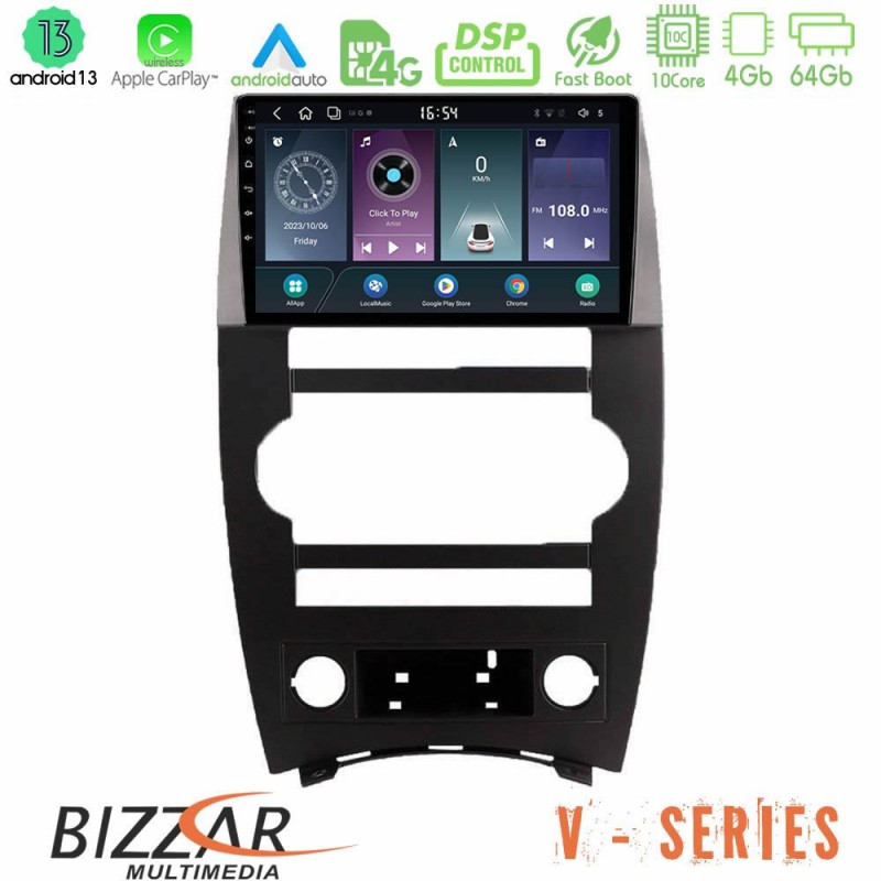 Bizzar V Series Jeep Commander 2007-2008 10core Android13 4+64GB Navigation Multimedia Tablet 9