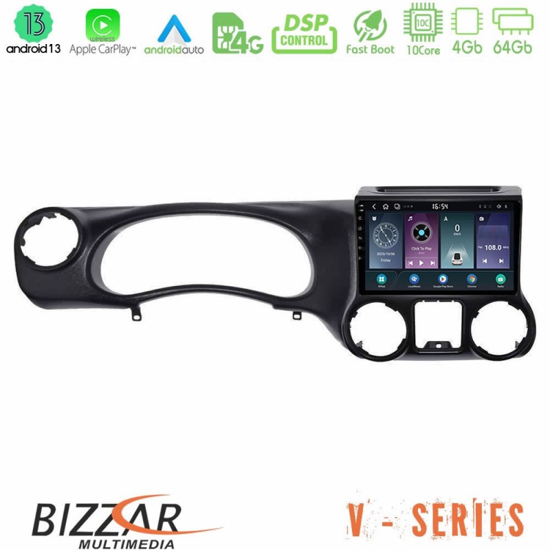 Bizzar V Series Jeep Wrangler 2011-2014 10core Android13 4+64GB Navigation Multimedia Tablet 10