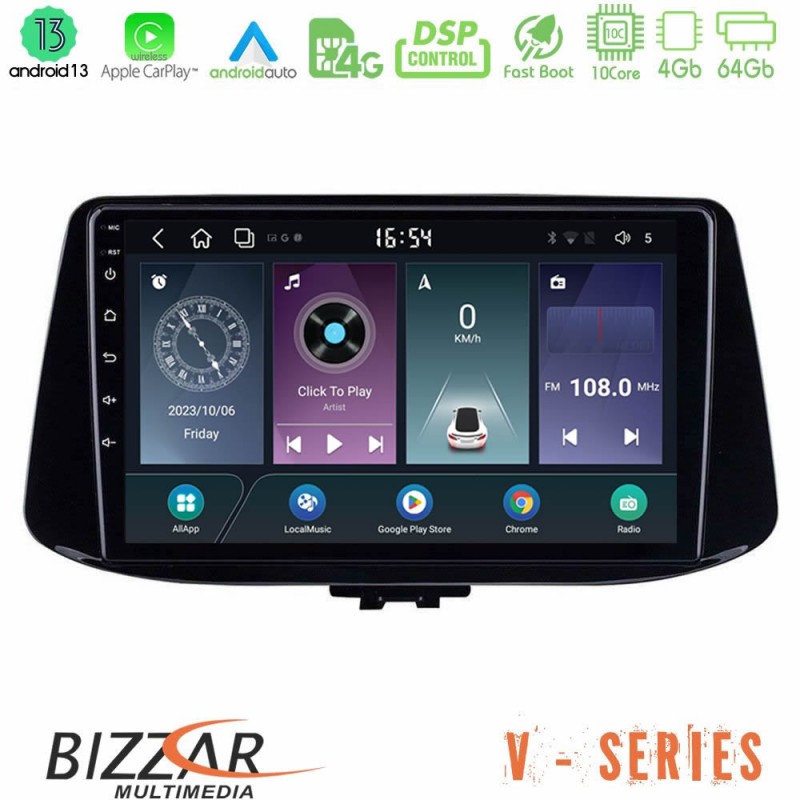 Bizzar V Series Hyundai i30 10core Android13 4+64GB Navigation Multimedia Tablet 9