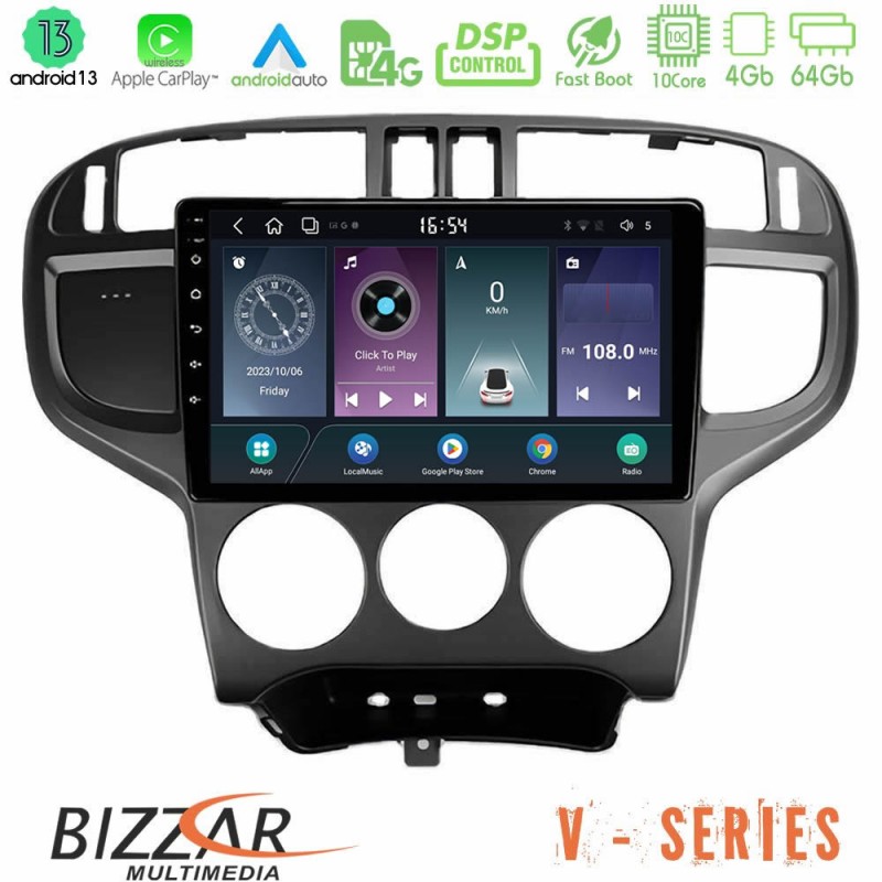 Bizzar V Series Hyundai Matrix 2001-2010 10core Android13 4+64GB Navigation Multimedia Tablet 9