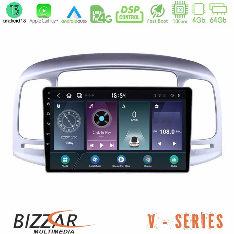 Bizzar V Series Hyundai Accent 2006-2011 10core Android13 4+64GB Navigation Multimedia Tablet 9