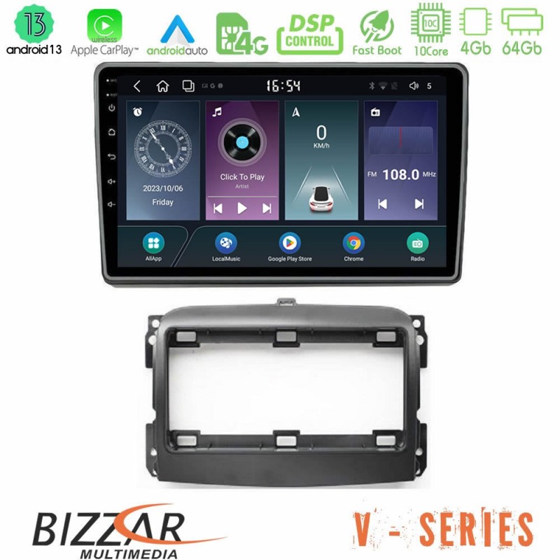 Bizzar V Series Fiat 500L 10core Android13 4+64GB Navigation Multimedia Tablet 10