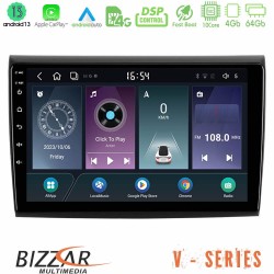 Bizzar V Series Fiat Bravo 10core Android13 4+64GB Navigation Multimedia Tablet 9