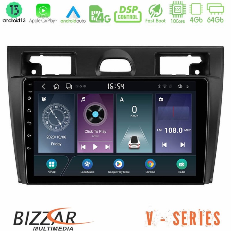 Bizzar V Series Ford Fiesta/Fusion 10core Android13 4+64GB Navigation Multimedia Tablet 9