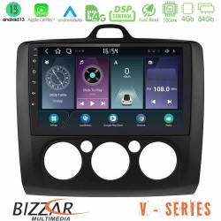 Bizzar V Series Ford Focus Manual AC 10core Android13 4+64GB Navigation Multimedia Tablet 9