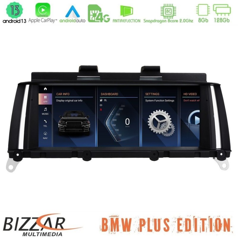 Bizzar Plus Edition BMW X3 F25 CIC Android13 8Core (8+128GB) Navigation Multimedia 8.8″ Black Panel