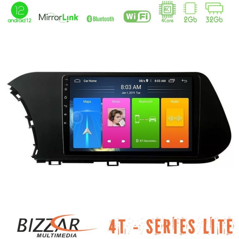 Bizzar 4T Series Hyundai i20 2021-2024 4Core Android13 2+32GB Navigation Multimedia Tablet 10