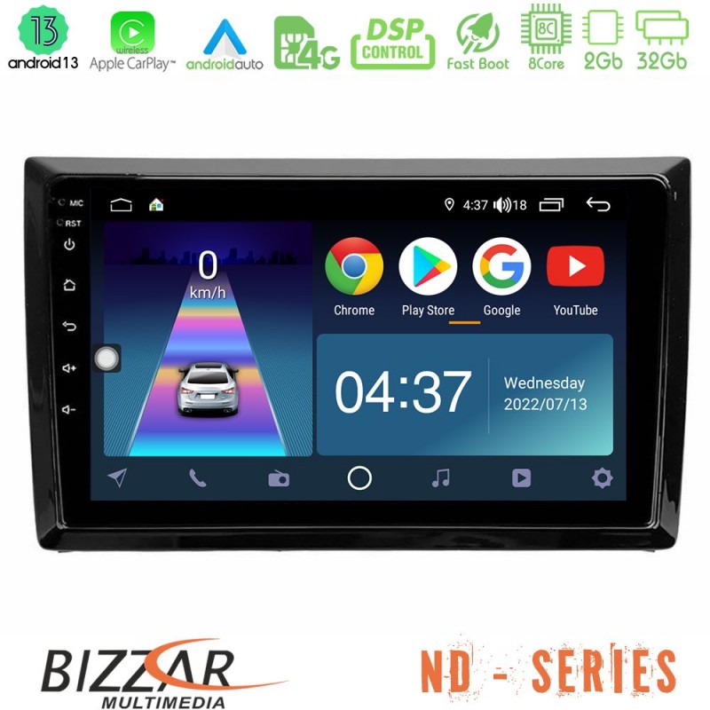 Bizzar ND Series 8Core Android13 2+32GB VW Beetle Navigation Multimedia Tablet 9