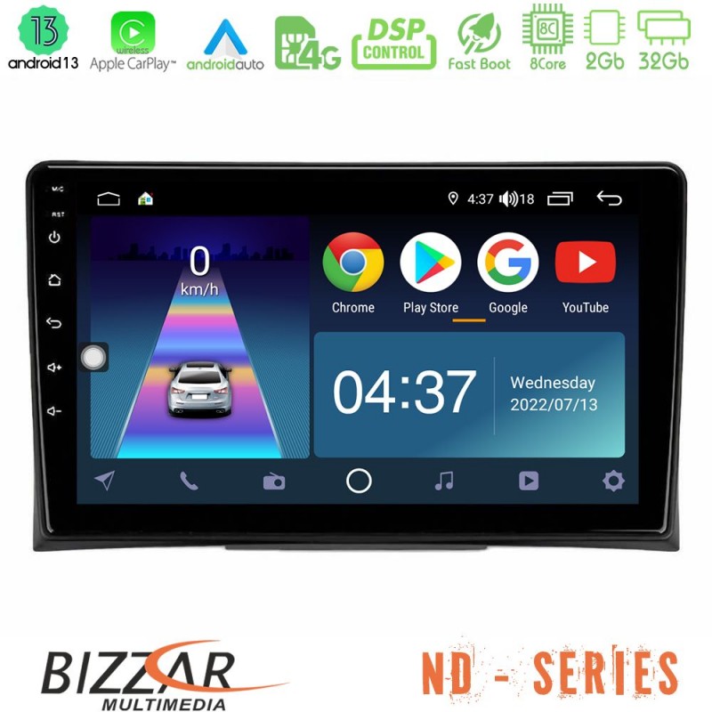 Bizzar ND Series 8Core Android13 2+32GB VW Transporter 2003-2015 Navigation Multimedia Tablet 9