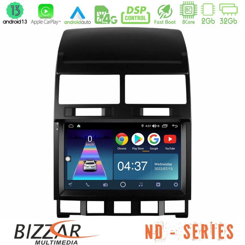 Bizzar ND Series 8Core Android13 2+32GB VW Touareg 2002 – 2010 Navigation Multimedia Tablet 9