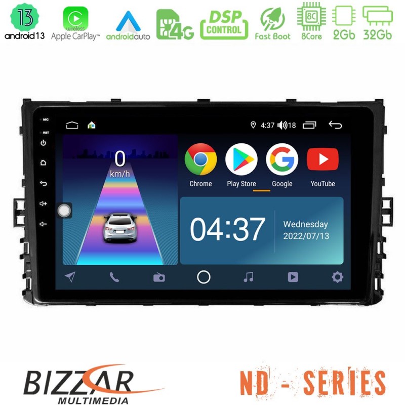 Bizzar ND Series 8Core Android13 2+32GB VW MQB 2017-&gt; Navigation Multimedia Tablet 9