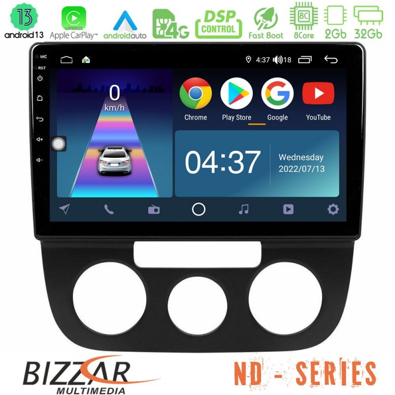 Bizzar ND Series 8Core Android13 2+32GB VW Jetta Navigation Multimedia Tablet 10