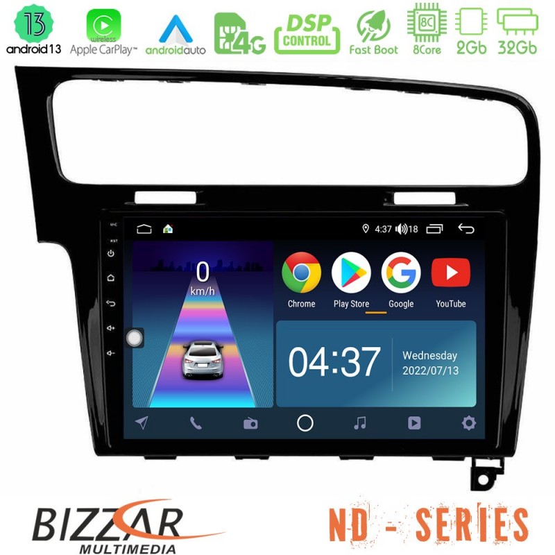 Bizzar ND Series 8Core Android13 2+32GB VW GOLF 7 Navigation Multimedia Tablet 10