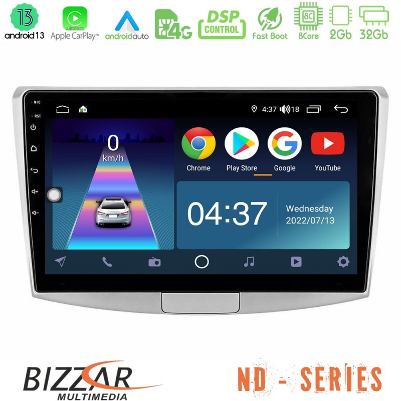 Bizzar ND Series 8Core Android13 2+32GB VW Passat Navigation Multimedia Tablet 10