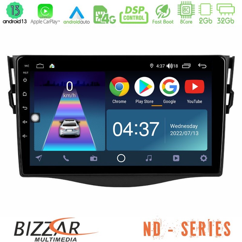 Bizzar ND Series 8Core Android13 2+32GB Toyota RAV4 Navigation Multimedia Tablet 9